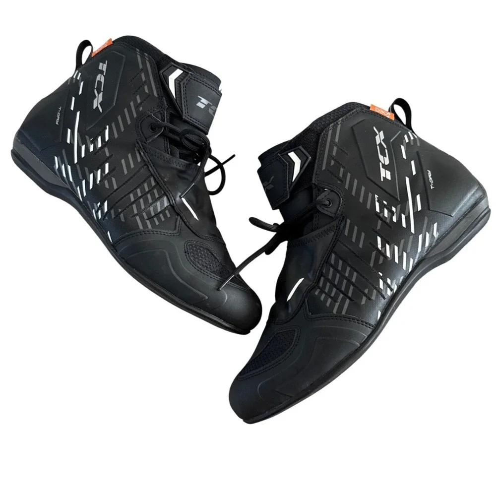 TCX RO4D Waterproof Motorcycle Riding Boots Black White Men's US 11 EU 45 $180